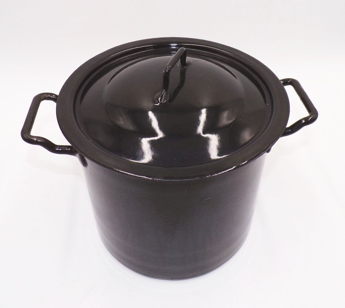 Alter Kochtopf Eisen Schwarz mit Deckel 5 Liter Topf true Vintage 