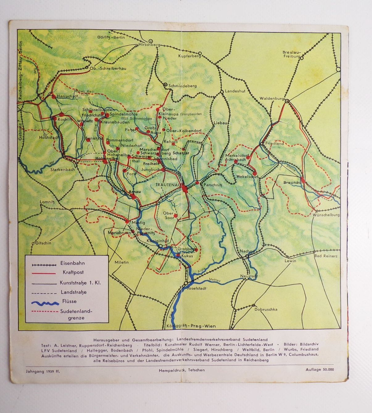 Sudetendeutsches Riesengebirge 1939 Reiseprospekt Sudetendeutsches Riesengebirge 1939 Reiseprospekt