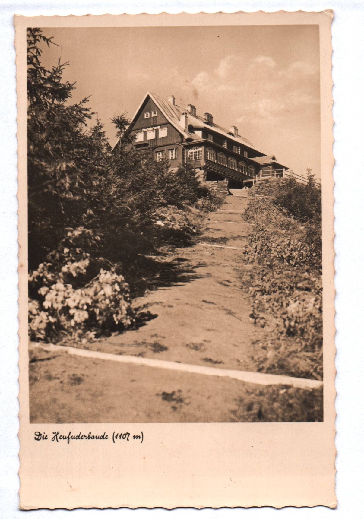 Echtfoto Ak Die Heufuderbaude Isergebirge Silesia