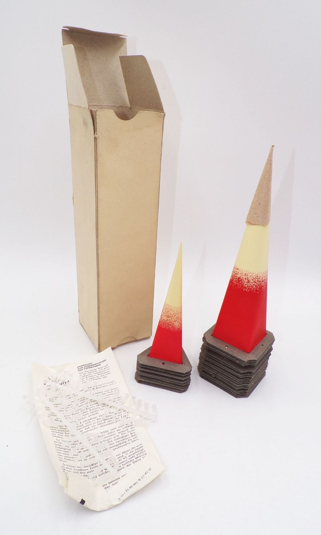Herrnhuter Adventsstern Weihnachtsstern D 55 cm Gelb mit rotem Kern DDR