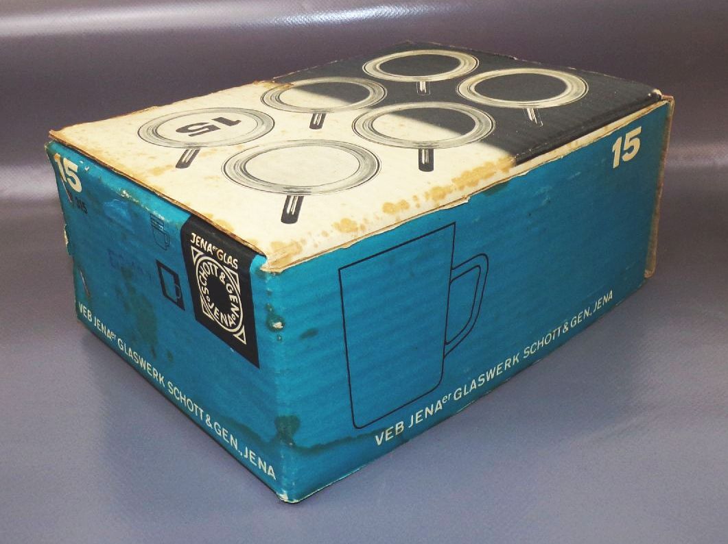 DDR Teegläser Jenaer Glas Schott u Gen OVP 6 x Teeglas 