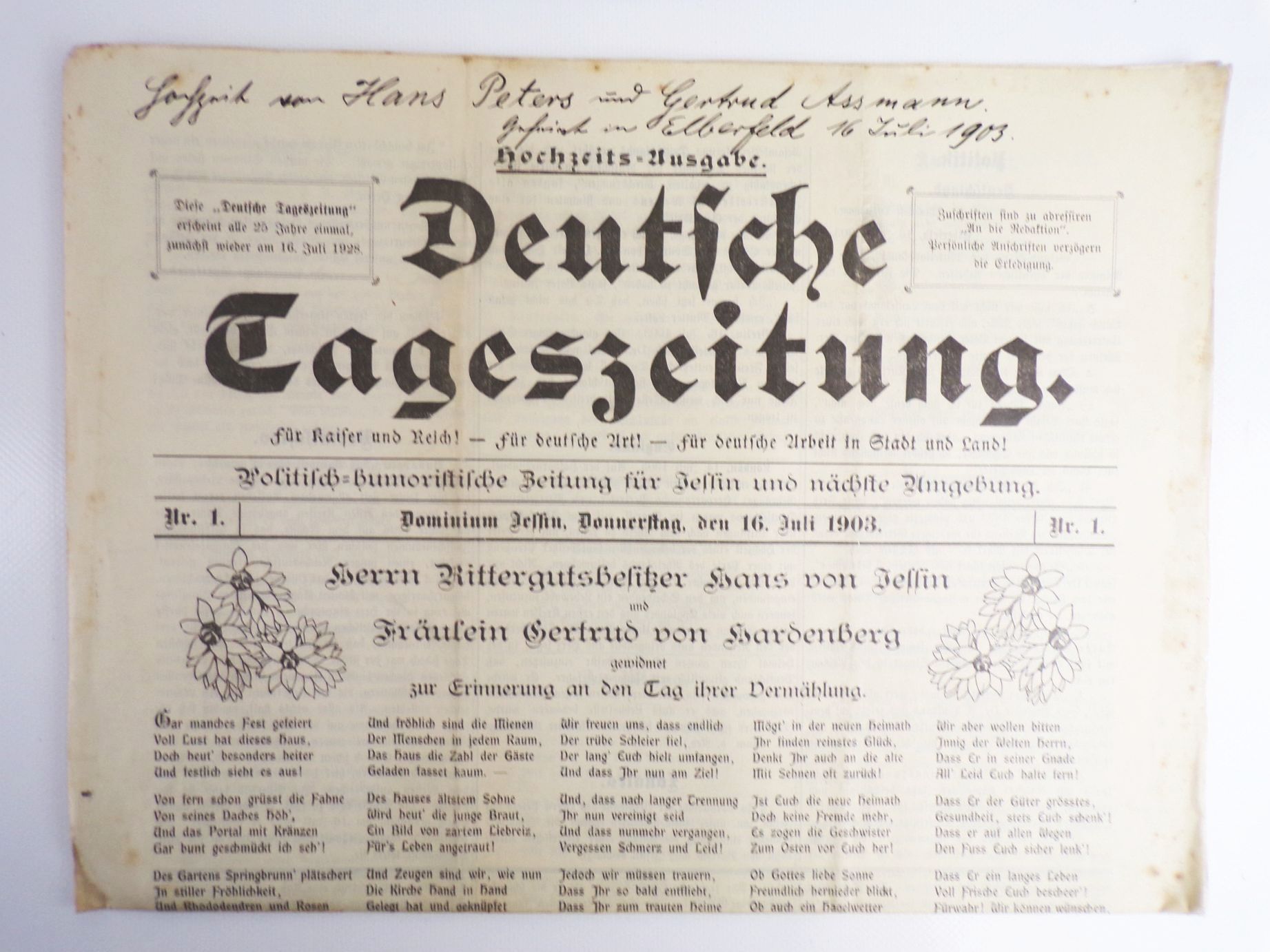 Hochzeitprogramme um 1890 Boeddinghaus Barmen Wuppertal Düsseldorf 