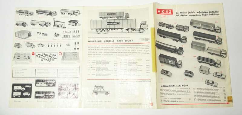 Prospekt Wiking 1971 Miniatur Modelle HO Maßstab Autos 