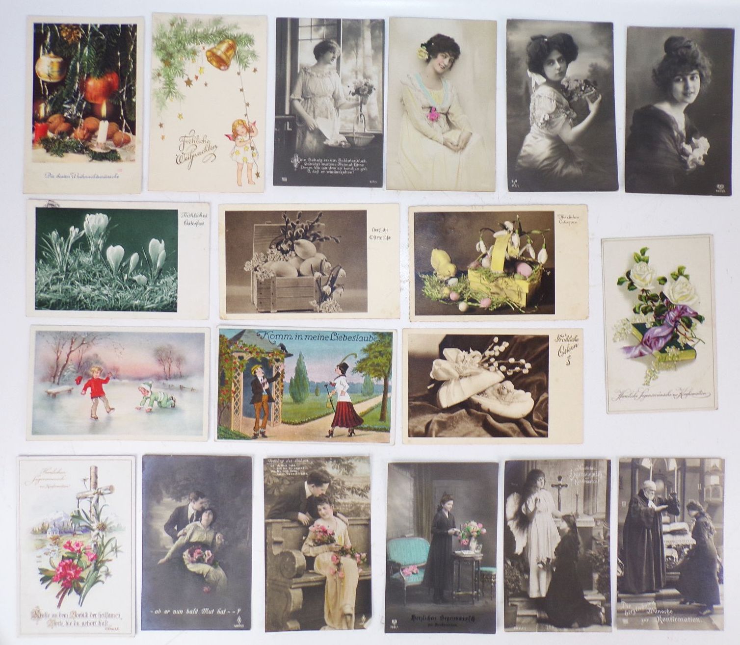 Konvolut 200 Glückwunsch Ansichtskarten Kitsch vor 1945