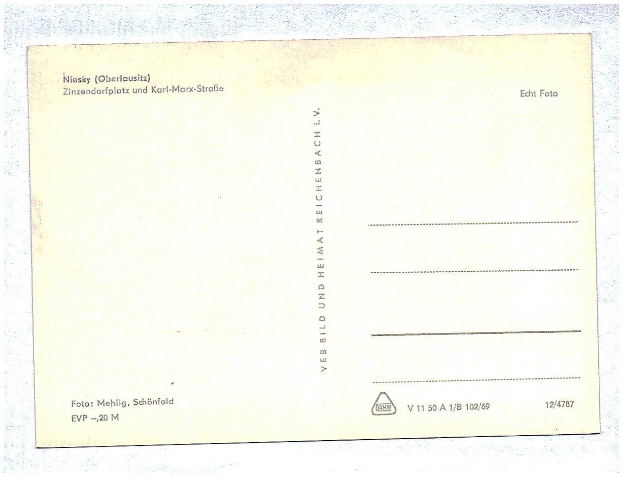 Ak Foto Zinzendorfplatz und Karl Marx Straße Echtfoto Niesky Oberlausiitz Sachsen DDR Ak Foto Zinzendorfplatz und Karl Marx Straße Echtfoto Niesky Oberlausiitz Sachsen DDR