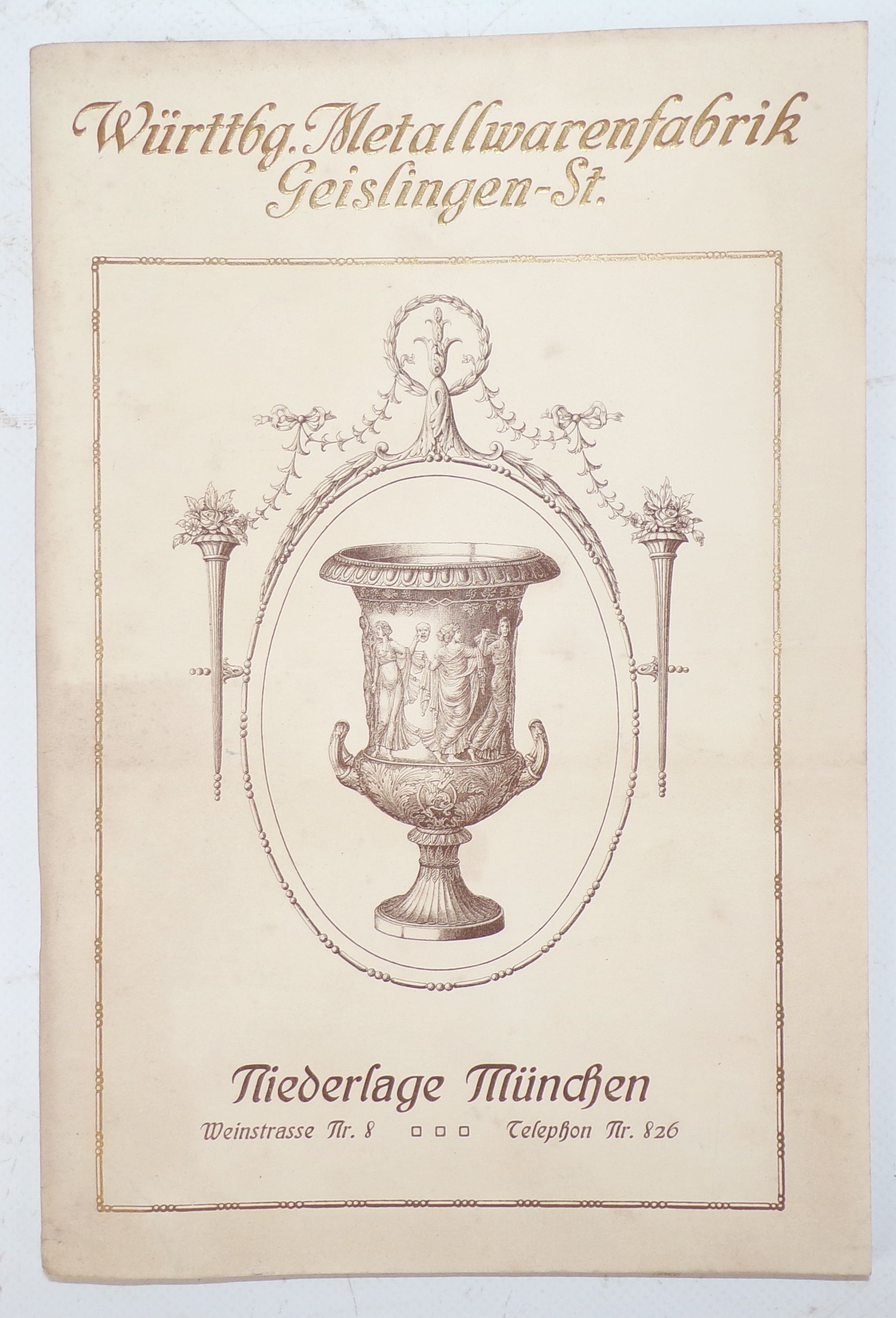WMF Katalog Niederlage München Württembergische Metallwarenfabrik Geislingen