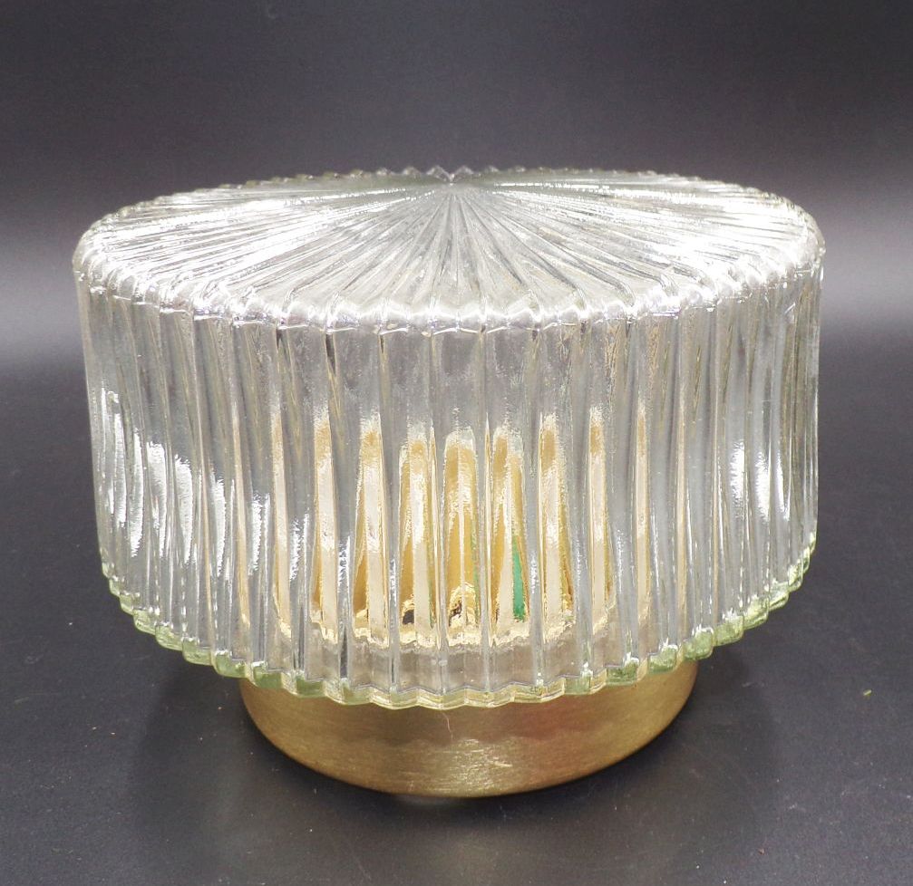 Alte Flurlampe Deckenleuchte DDR E27 Pressglas 