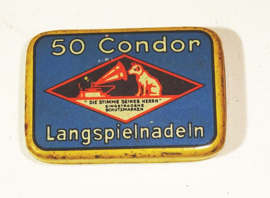 Nadeldose 50 Condor Langspielnadeln Grammophon needles Die Stimme