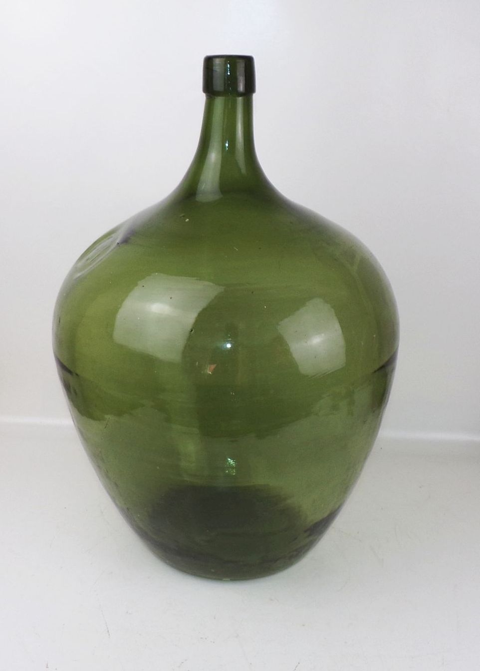 Alter Weinballon Grün Gärballon Flasche Glasballon Winzer Deko