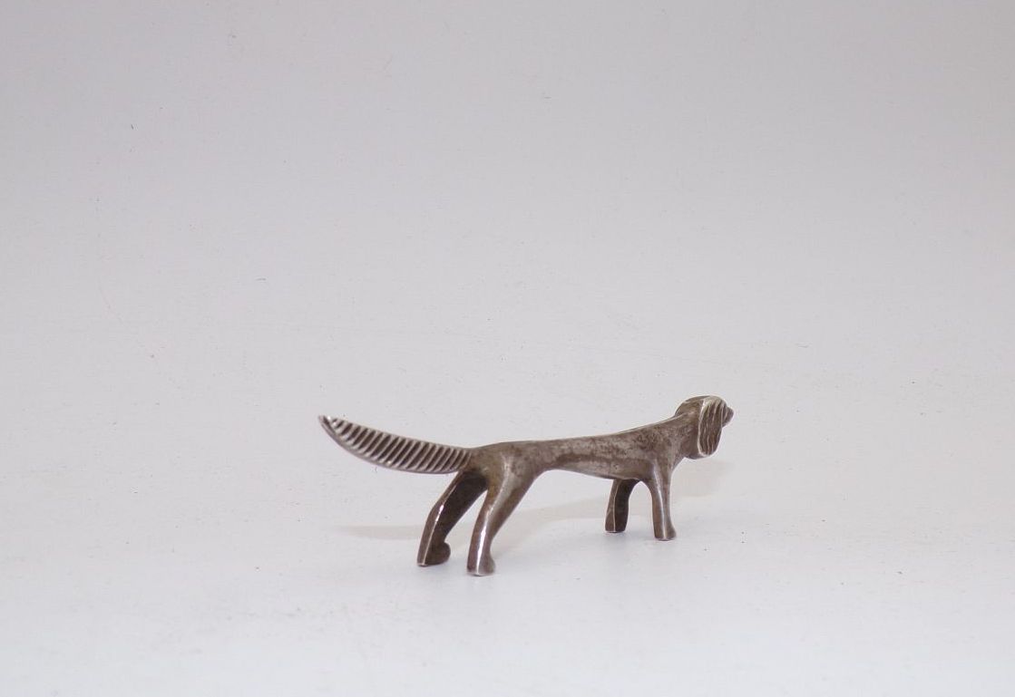 Alte Messerbank Hund Art Deco Bauhaus Deko