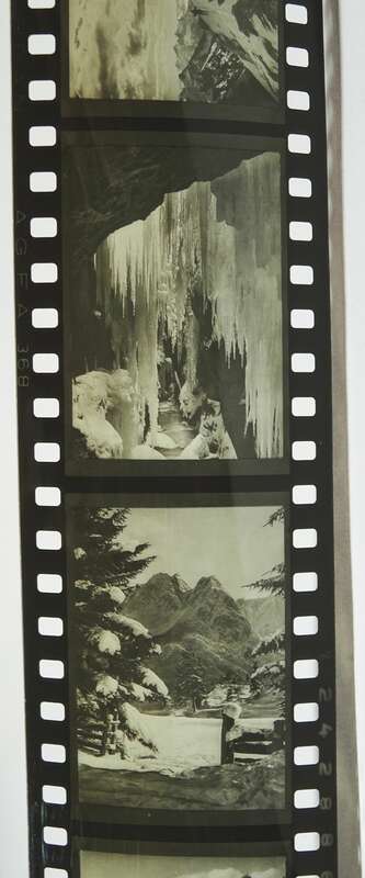 Alter Rollfilm Alpen I Diafilm für Pouva Magica 