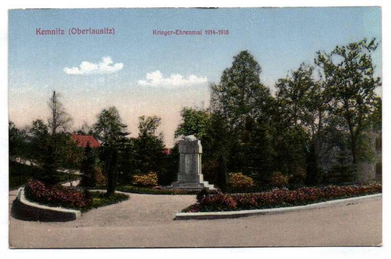 Ansichtskarte Kemnitz Oberlausitz Krieger Ehrenmal um 1920