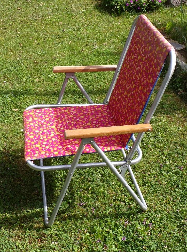 Alter Gartenstuhl Klappstuhl Stuhl Retro Look Vintage DDR Campingstuhl