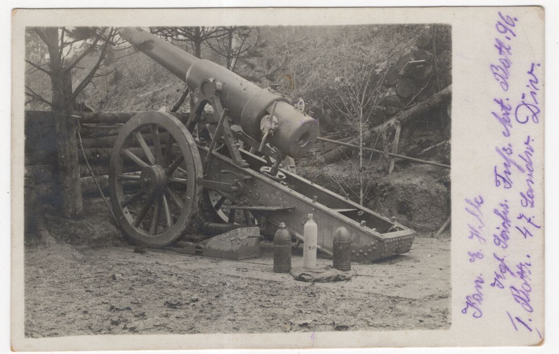 Foto Ak Artillerie Geschütz FAR Batl 96 1917 NR10082