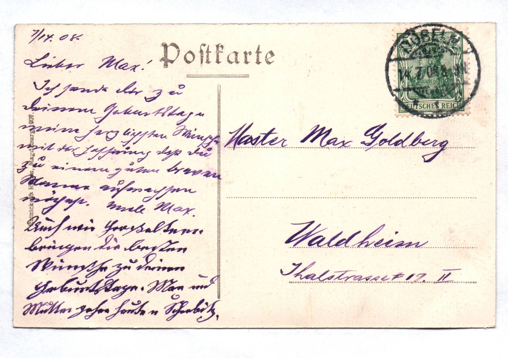 Ak Döbeln Partie in der Bahnhofstraße koloriert 1908