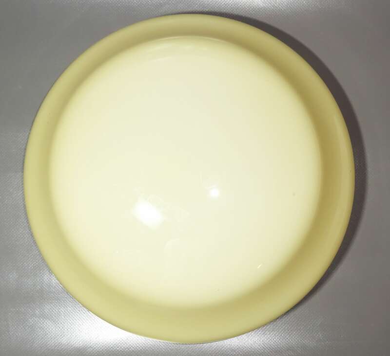 Alter Glas Lampenschirm Schale für Schalenlampe Beige Cremefarben 30 cm