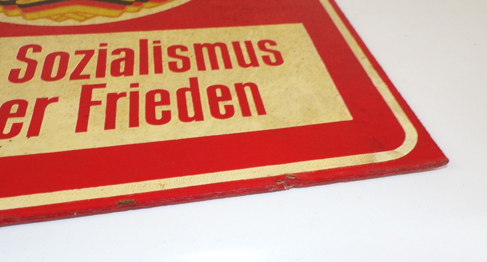 Altes Schild DDR 35 Starker Sozialismus sicherer Frieden Propaganda GDR Deko