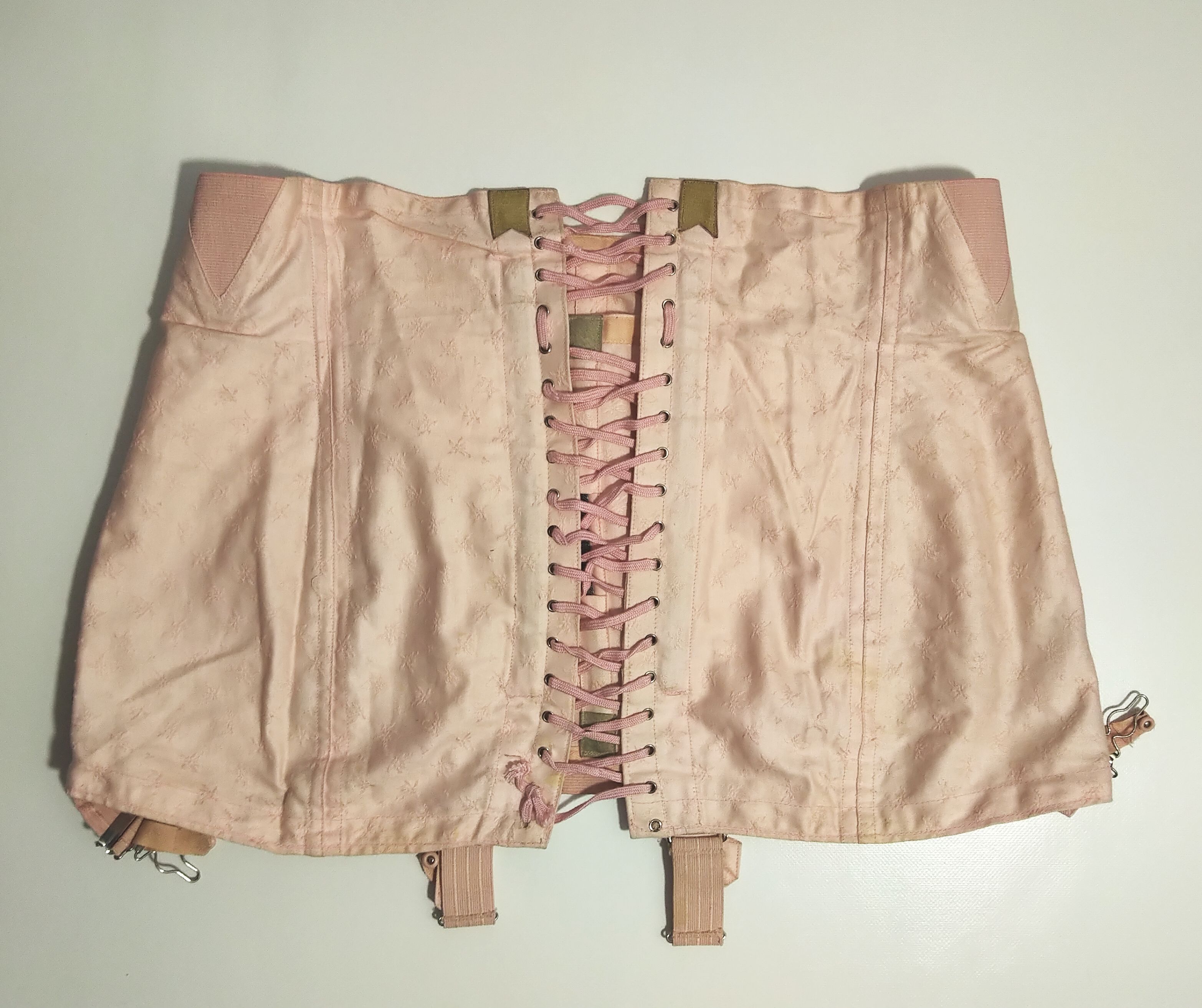 Korsett Original zum schnüren Mieder alt Corsage lila Vintage