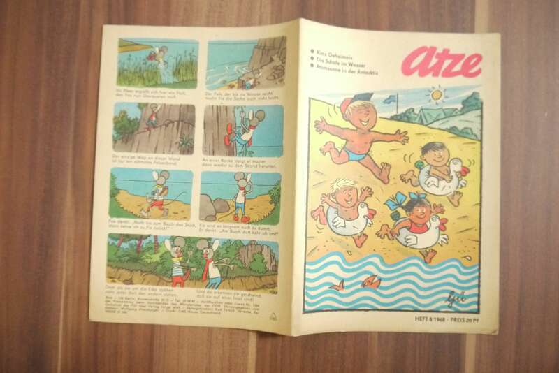 Kims Geheimnis Atze Kinder Zeitschrift 1968 Heft 8 DDR Comic