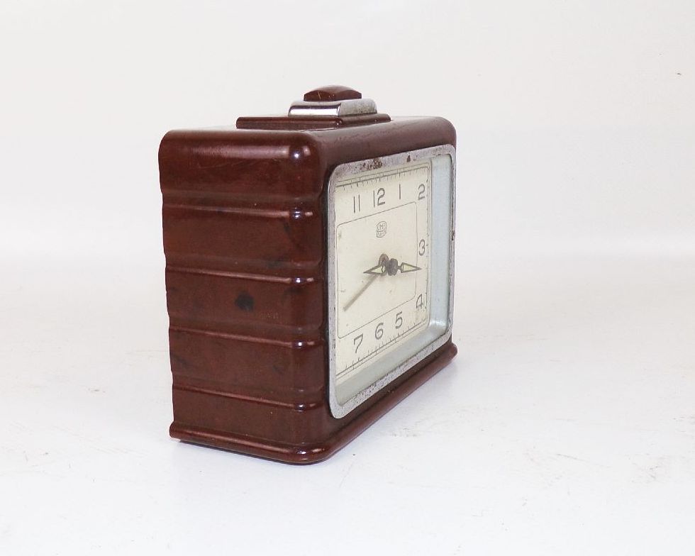 Art Deco Wecker UMF Ruhla Bakelit Deko