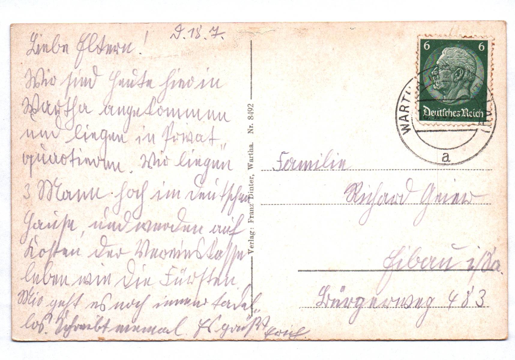 Ak Wartha Bezirk Breslau mit Rosenkranzberg und Neubau des Schwesternhauses 