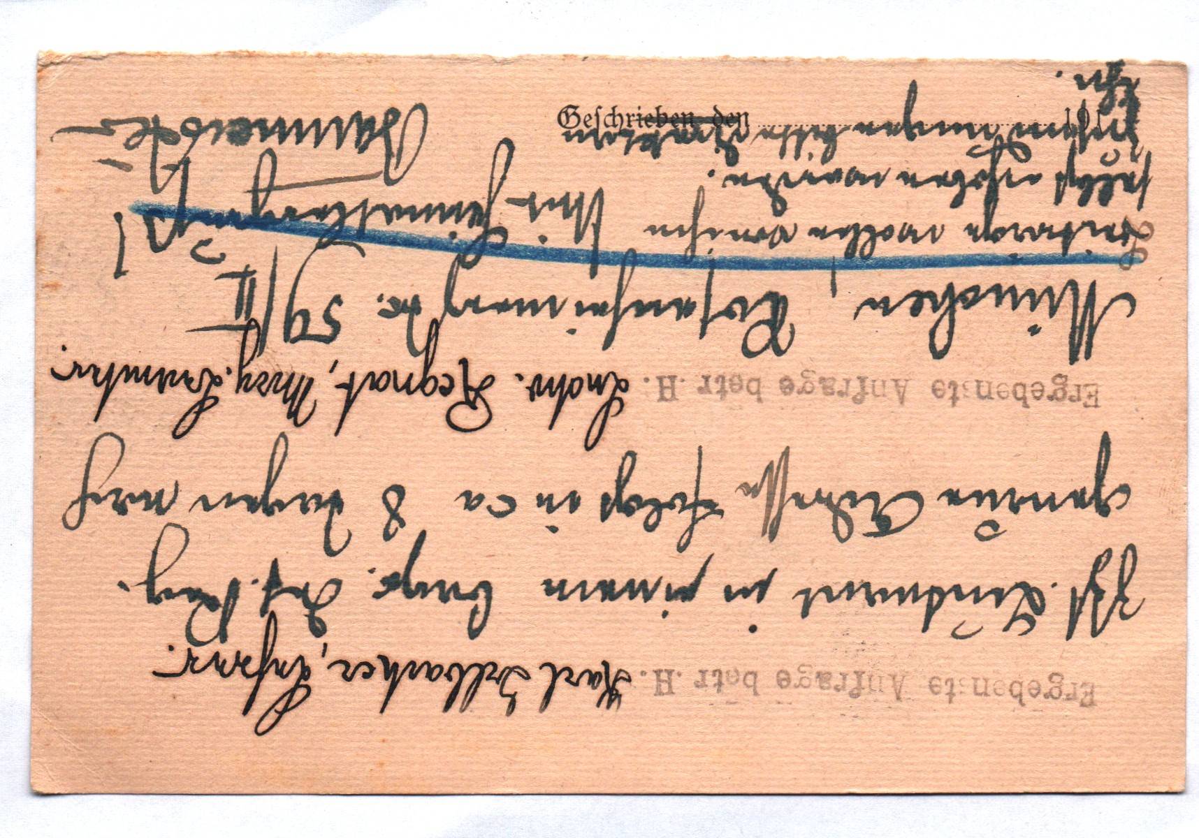 Feldpostkarte Flugabwehr Kanonen Batterie BS Zensur Stempel Feldpostkarte Flugabwehr Kanonen Batterie BS Zensur Stempel
