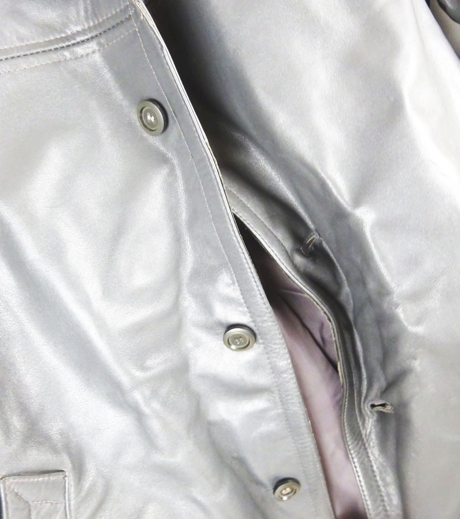 DDR Herren Mantel Ledermantel Größe 53 Nikartor Grau Vintage DDR Herren Mantel Ledermantel Größe 53 Nikartor Grau Vintage