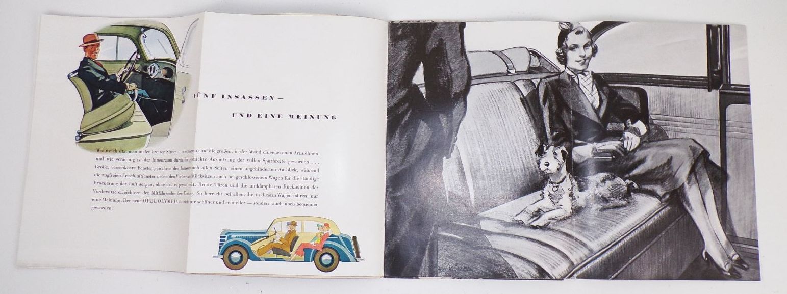 Werbe Broschur Opel Olympia um 1935 Oldtimer 