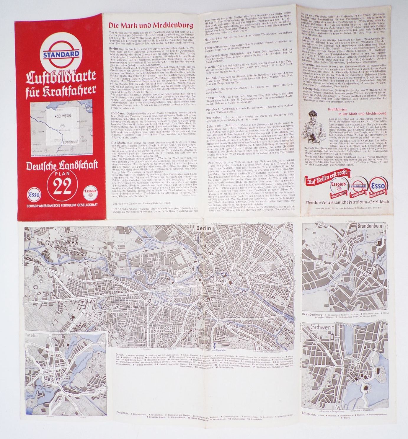 Alte Esso Landkarte Schwerin Wittenberge Brandenburg Plan 22 Luftbildkarte Alte Esso Landkarte Schwerin Wittenberge Brandenburg Plan 22 Luftbildkarte