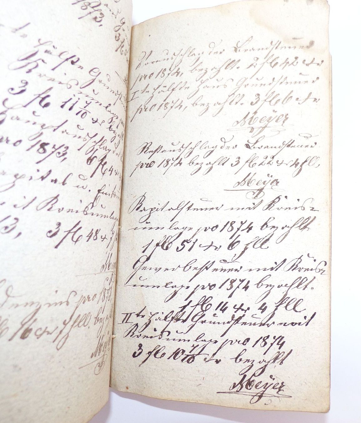 Handgeschriebenes Buch ab 1838 Stempel Steuer Einnahmen Quittungen Handgeschriebenes Buch ab 1838 Stempel Steuer Einnahmen Quittungen