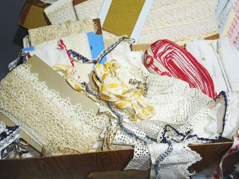 Konvolut Borte Geklöppelt Spitze Weißwäsche Handarbeit Spitze Nähen Bordüre 