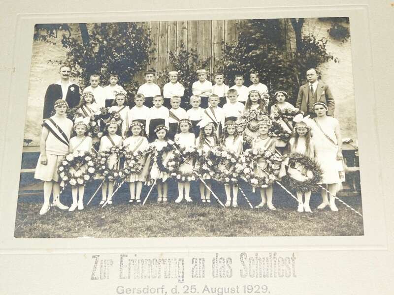 Foto Erinnerung Schulfest Gersdorf 1929 Kamenz Pappfoto