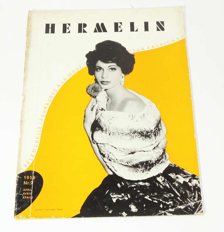 Hermelin Nr 2  1959 Pelzmodelle Zeitschrift Pelze Nerz Pelzmode Fashion Mode Vintage 