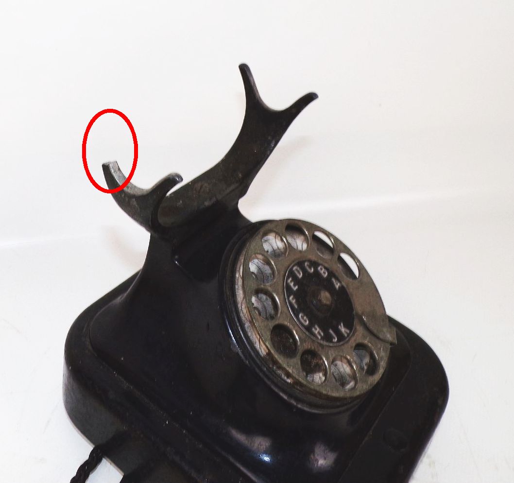 Altes Telefon Wählscheibe Schwarz Metall Loft Deko