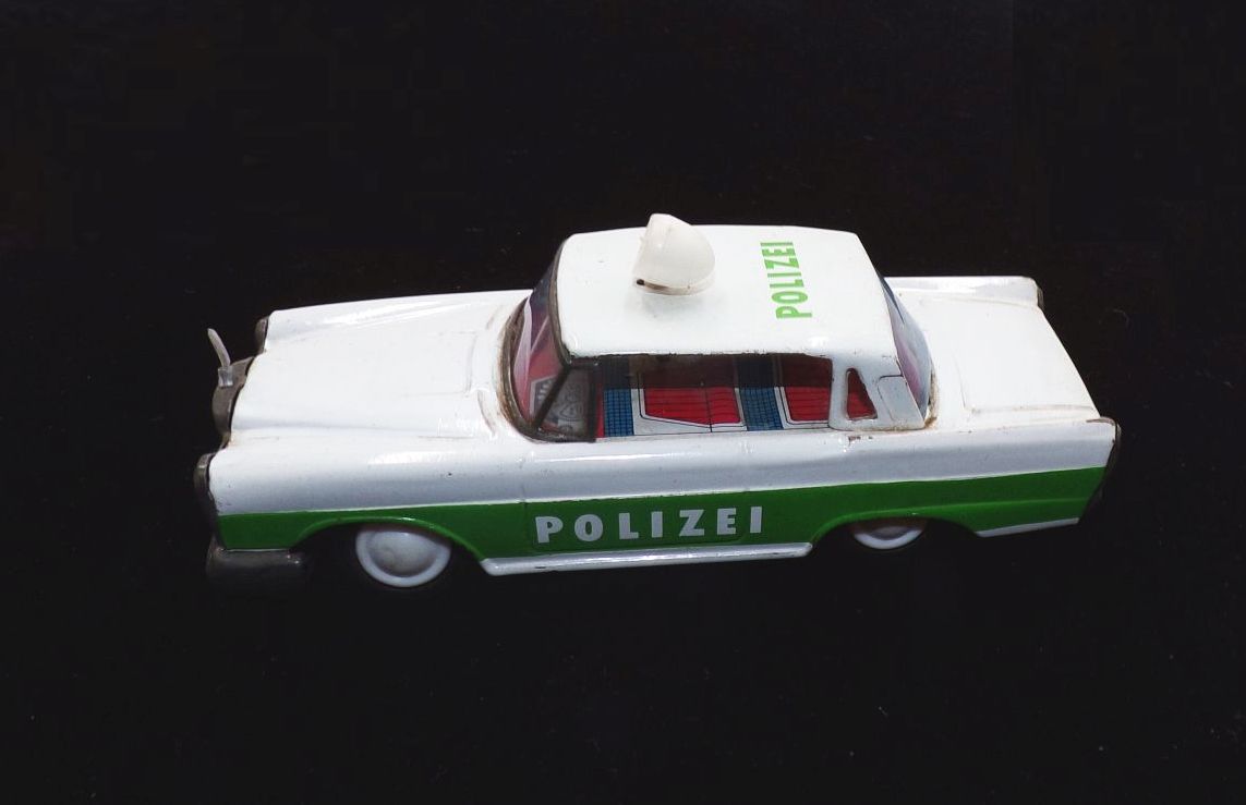 Altes Mercedes Polizei Auto altes Blechspielzeug 
