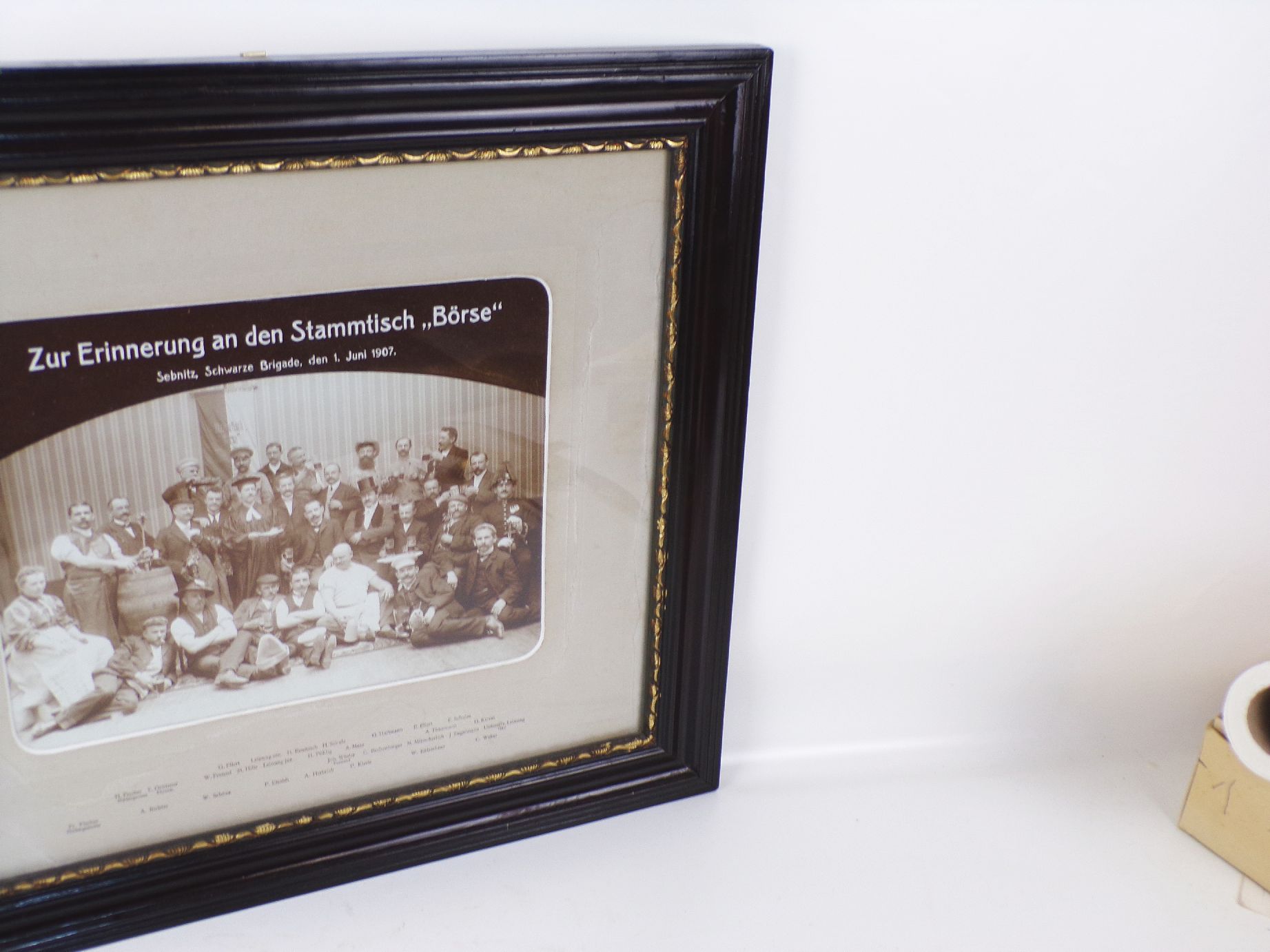 Fotografie Sebnitz Börse Schwarze Brigade 1907 Bilderrahmen 