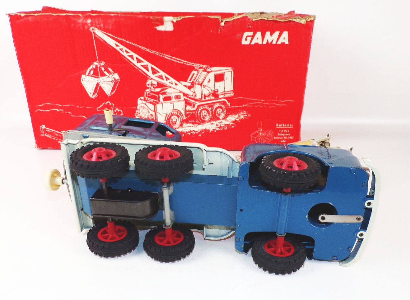 Alter Gama Kranwagen Büssing mit Originalkarton Alter Gama Kranwagen Büssing mit Originalkarton
