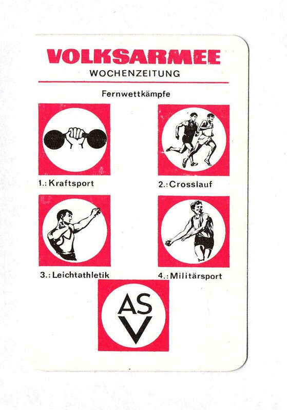 Kalender Karte Volksarmee 1978 Fernwettkämpfe ASV Armeesportvereinigung Vorwärts DDR