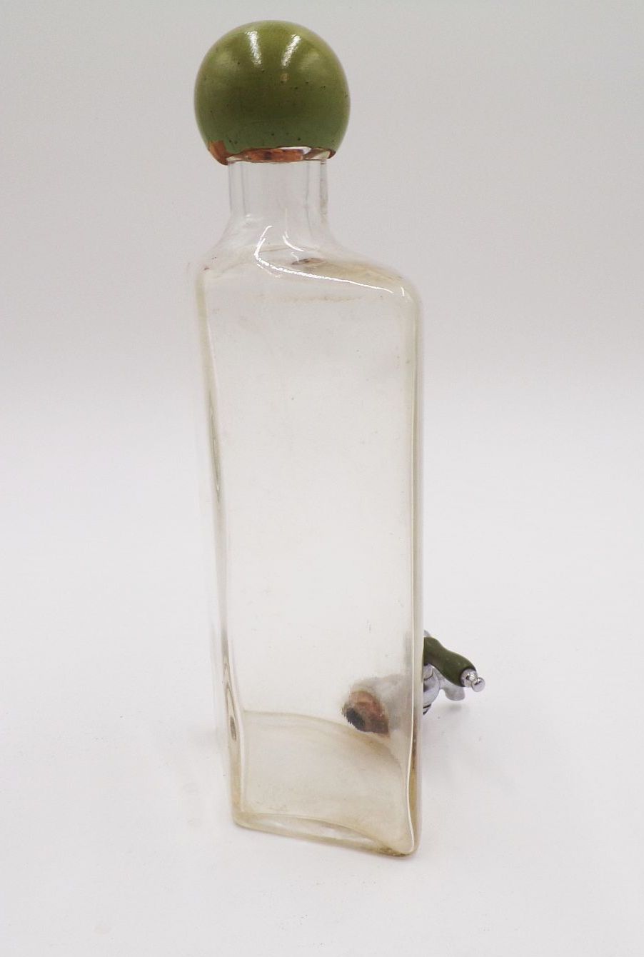 Alte Spender Haarwasser Frisör Barbier Glas 3 Stück Deko