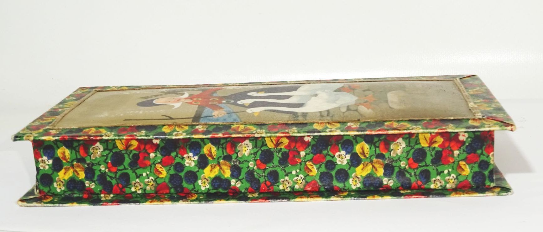 Alte Pappdose Holländer Motiv Windmühle Gänsemaid 1920er Deko Requisit 