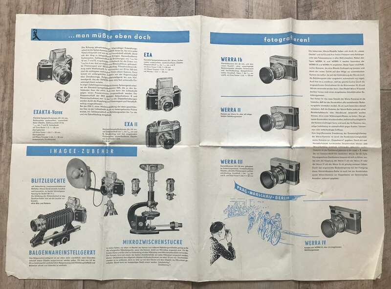 Heft Flyer EXA EXAKTA WERRA Kameras Prag Warschau Berlin