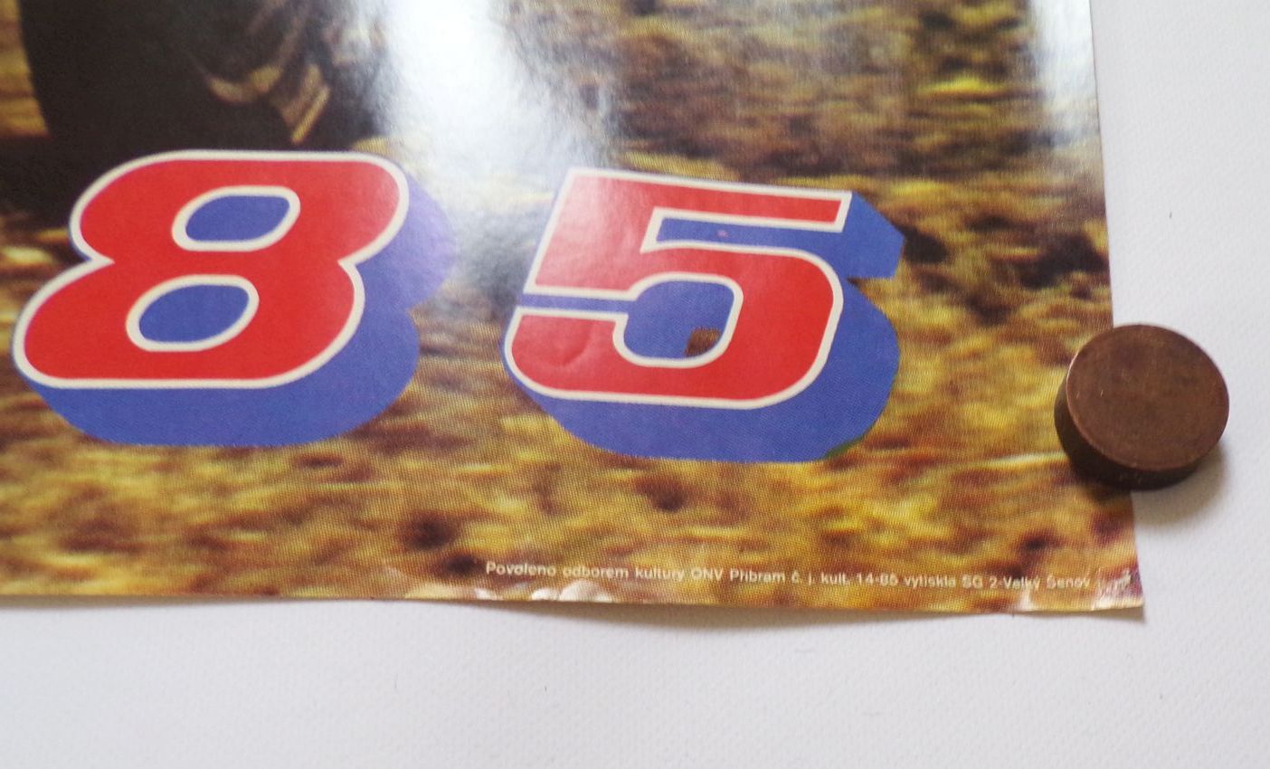 Altes Poster Hansueli Bächtold Fritz Fuss 1984 Automotoklub Ouvenice