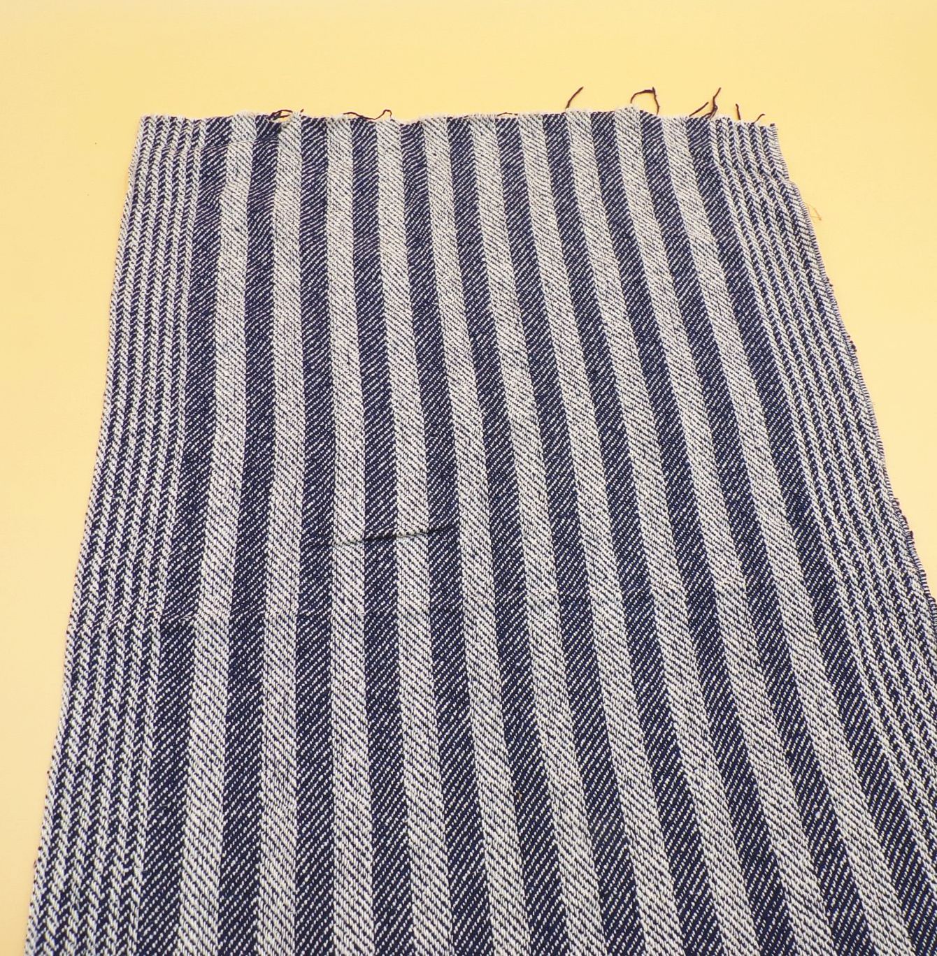 Altes Grubentuch Meterware blau weiß XL 47 x 310 cm Landhaus Look 