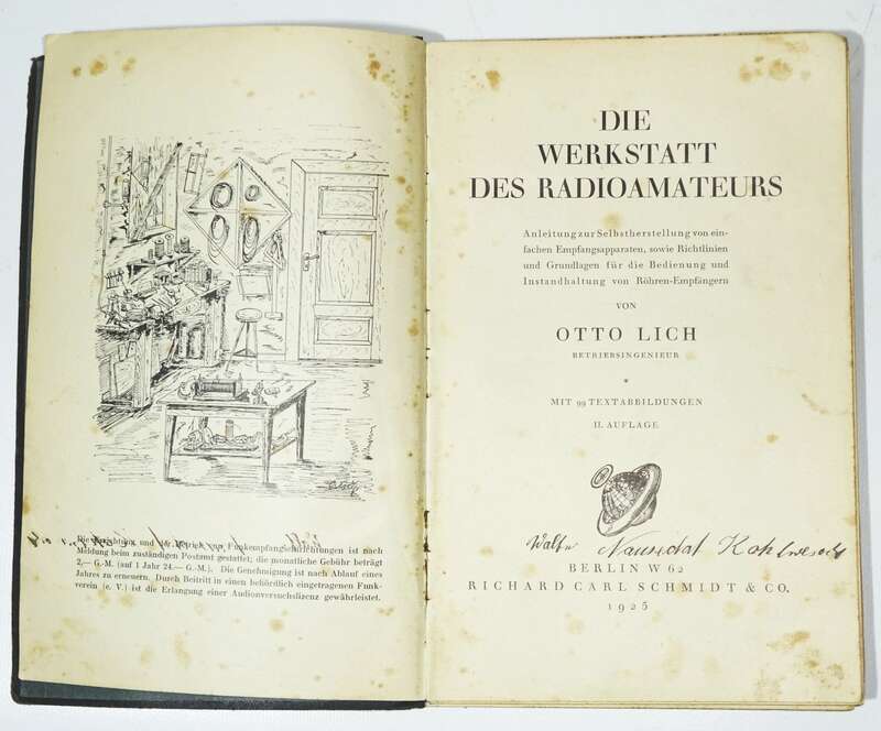 Radio Buch 3 Stück Otto Lich Werkstatt Amateur Lexikon der Rundfunkröhren