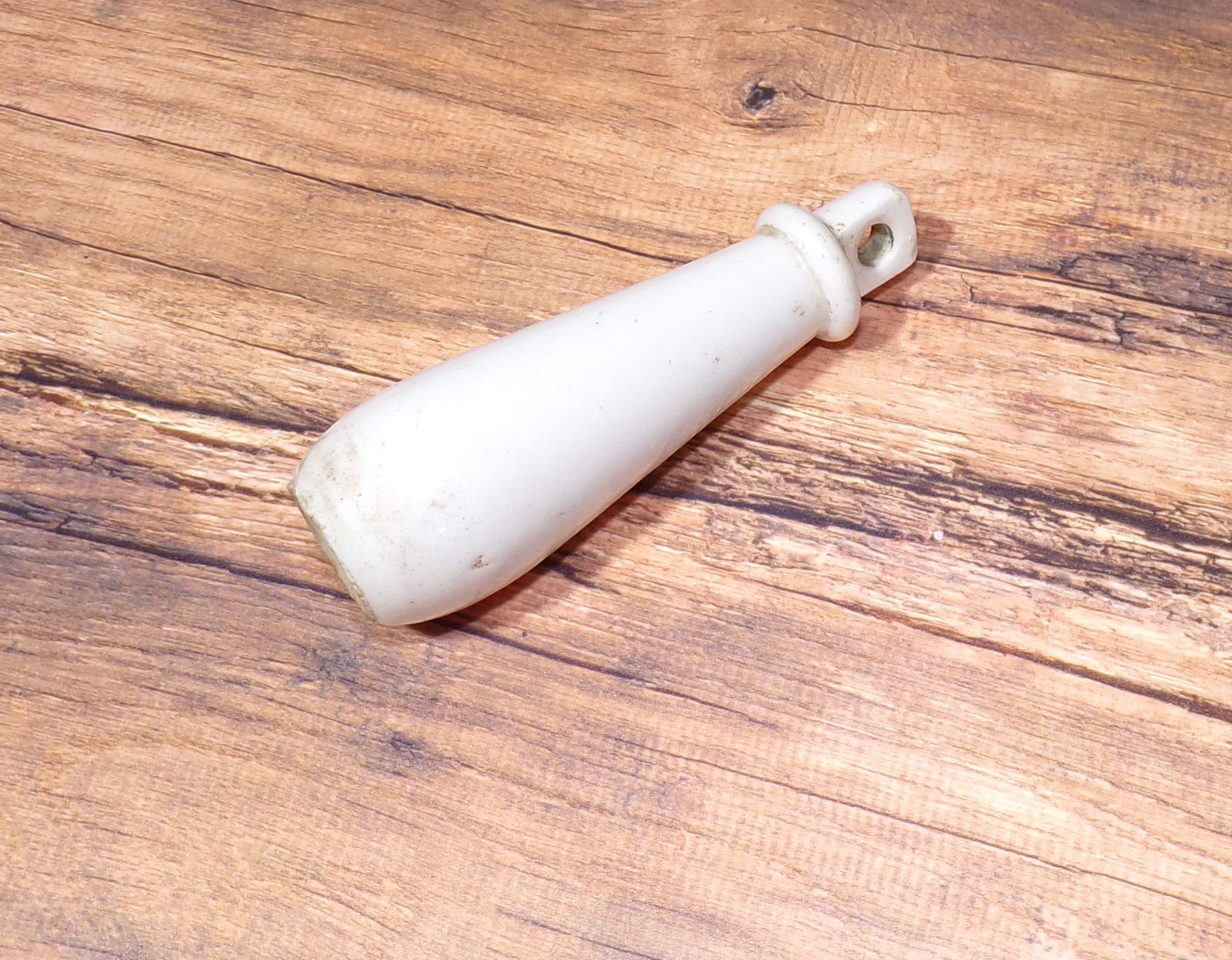 Alter Porzellan WC Griff Klogriff Toilettenzieher 