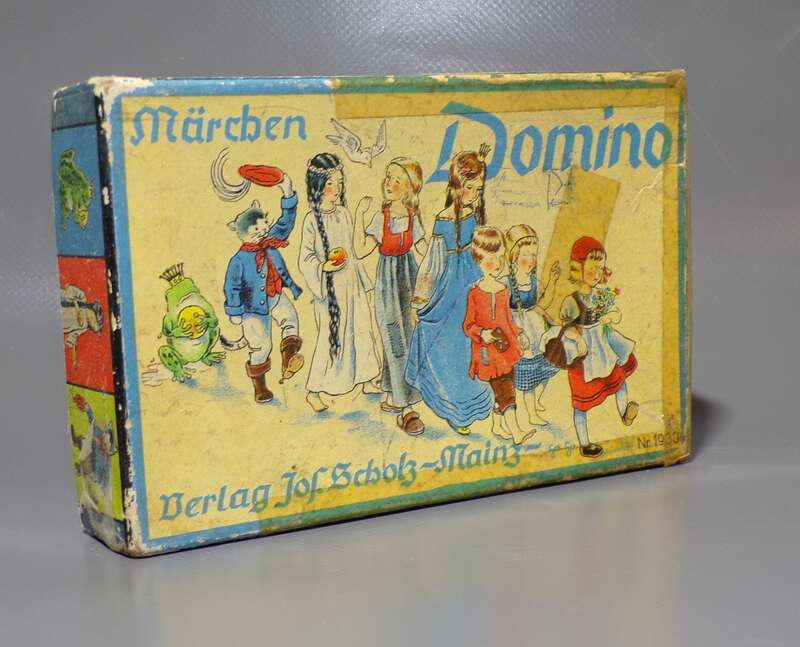 Märchen Domino Jos Scholz Mainz altes Spiel 