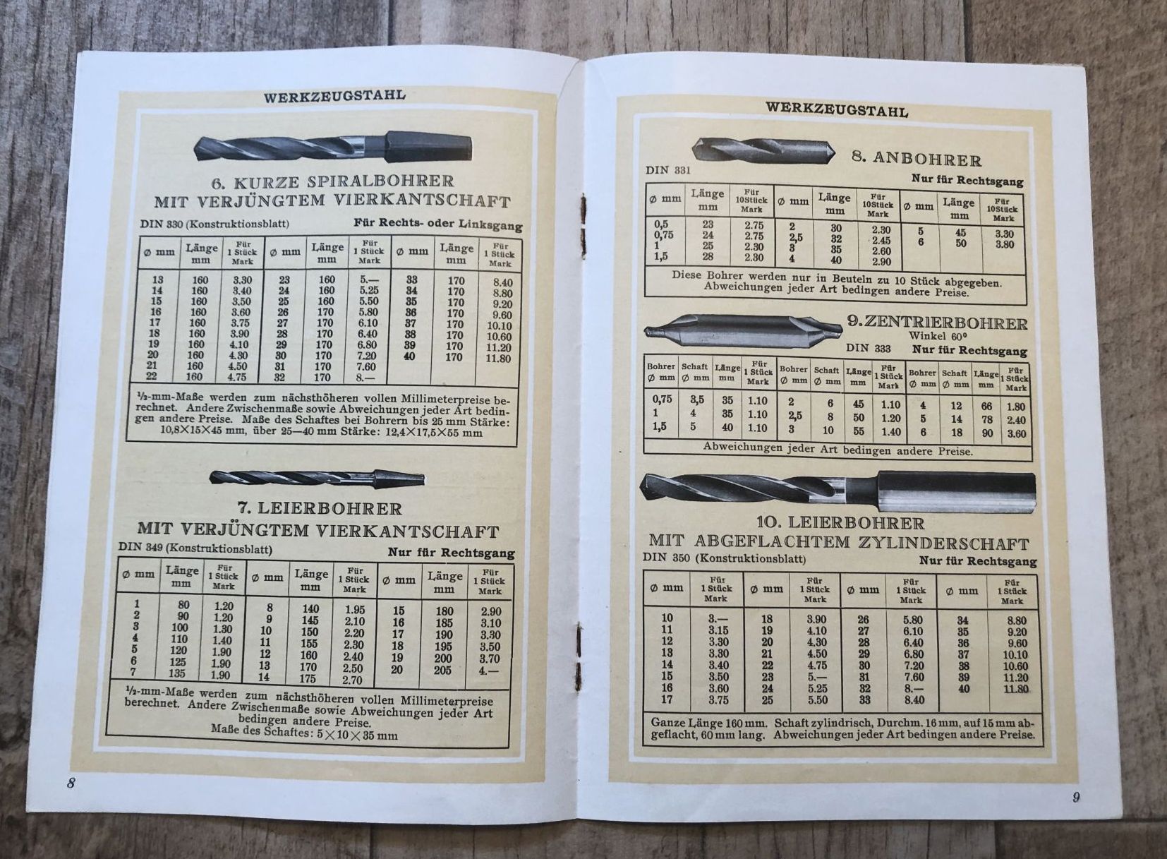 Alter originaler Prospekt DSV Bautzen Deutscher Spiralbohrer Verband