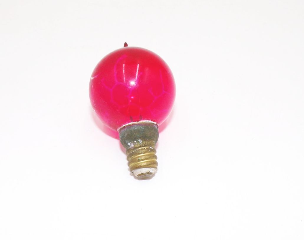 Alte Glühbirne Glühlampe Rot E14 mit Spitze 
