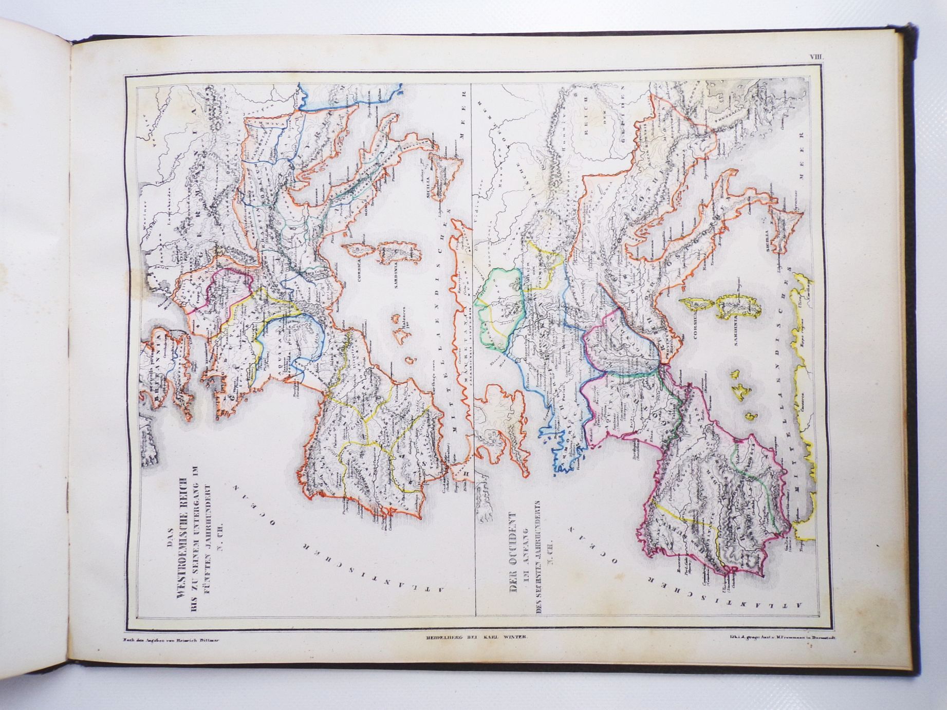 Historischer Atlas von Dittmar I und II Abteilung 1854