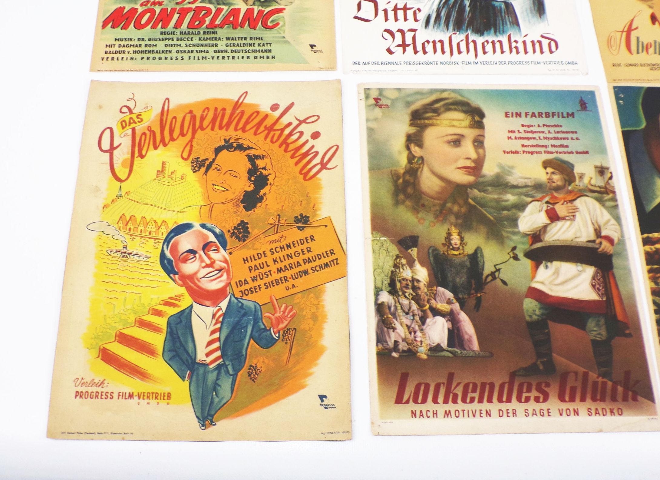Konvolut DDR Kino Aushang Filmplakat Vintage Print 1950er 